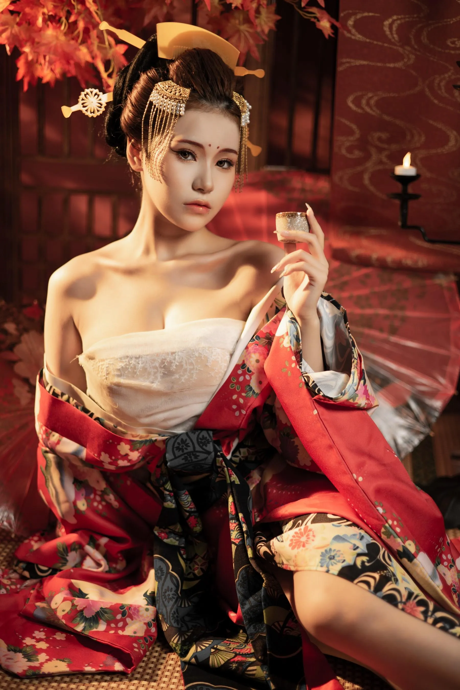 [艺图语] 2022.06.23 恶女花魁 奶酪 [23P]插图